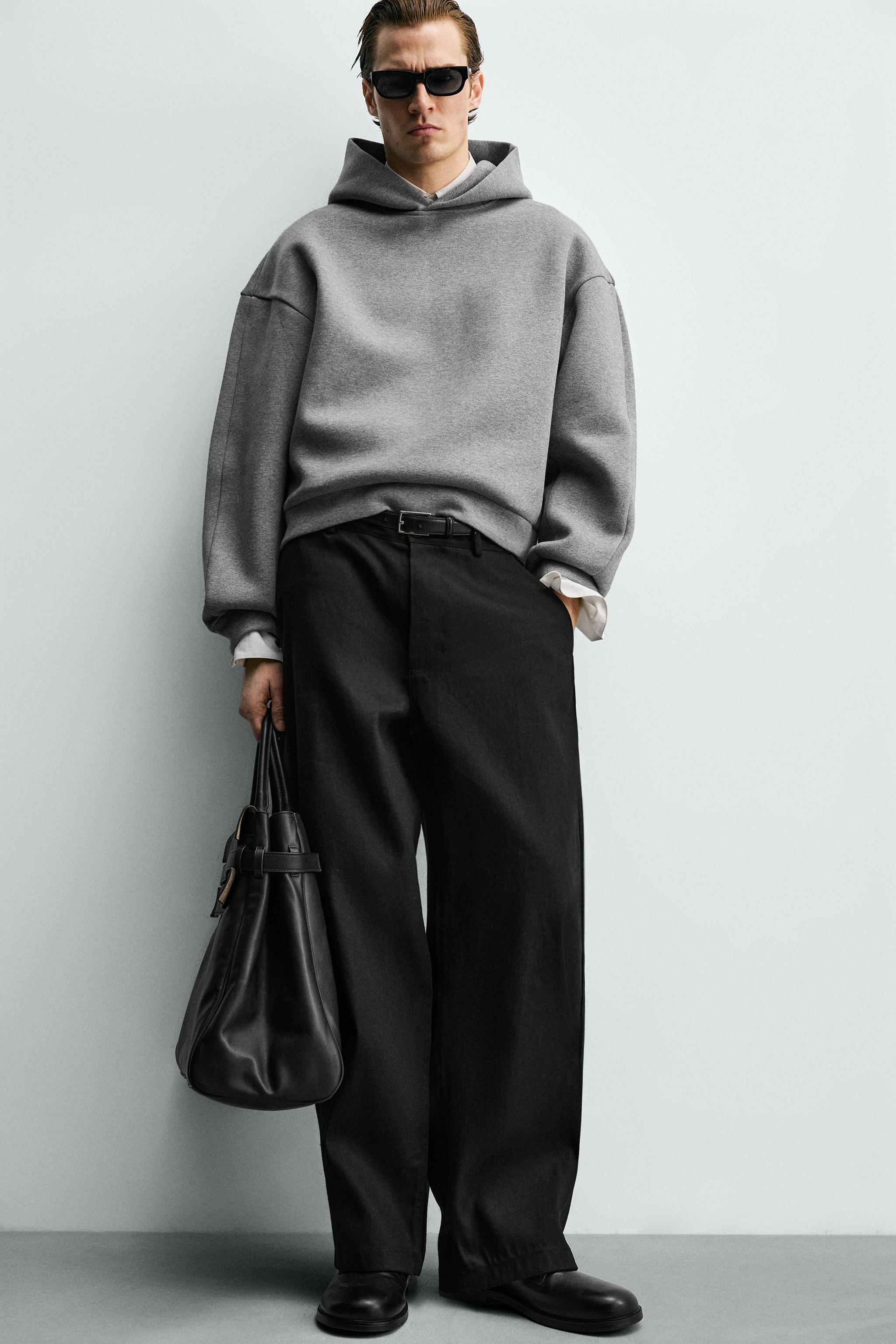 COMPACT BOXY FIT HOODIE SWEATSHIRT